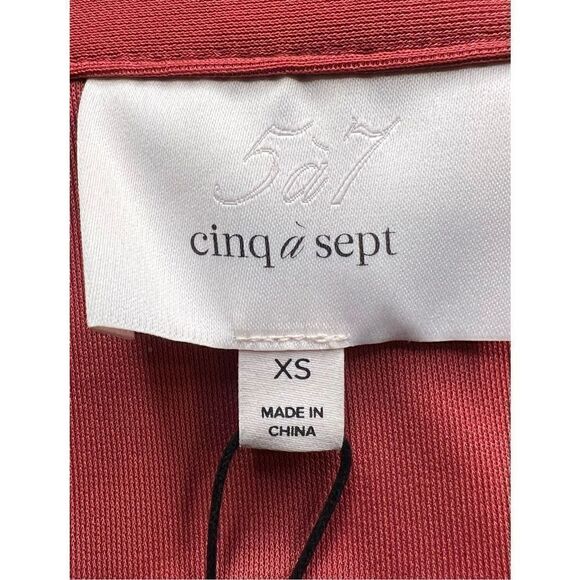 CINQ À SEPT- Women’s Arden Ruched Dress in Sumac NWT Size XS - Picture 9 of 11